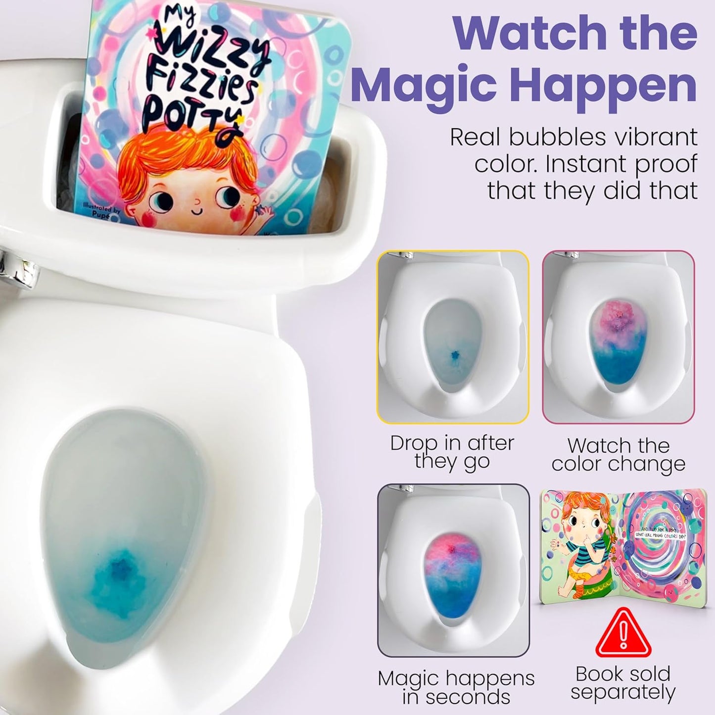Potty Training Rewards Toilet Fizzies - 60 Stars