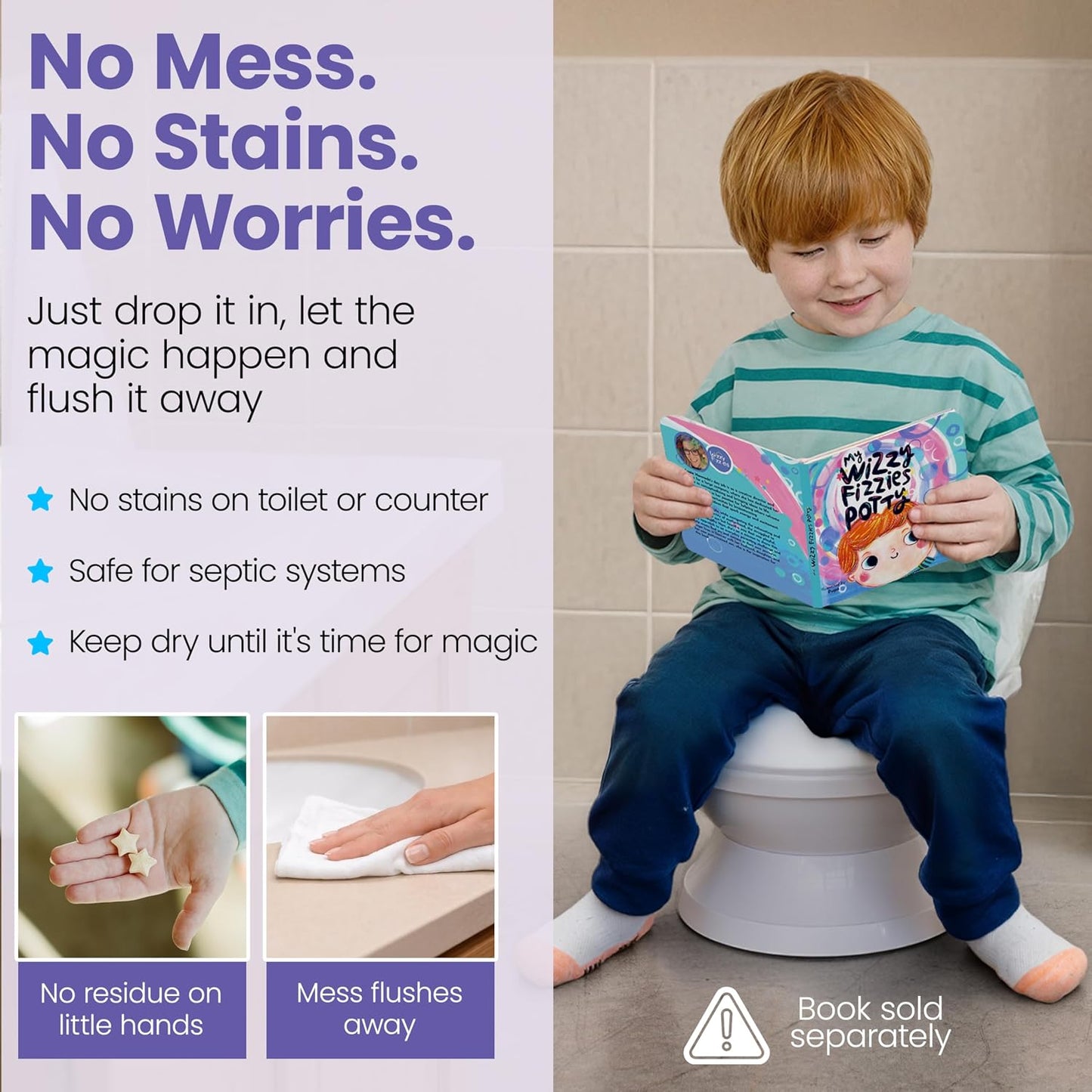 Potty Training Rewards Toilet Fizzies - 60 Stars