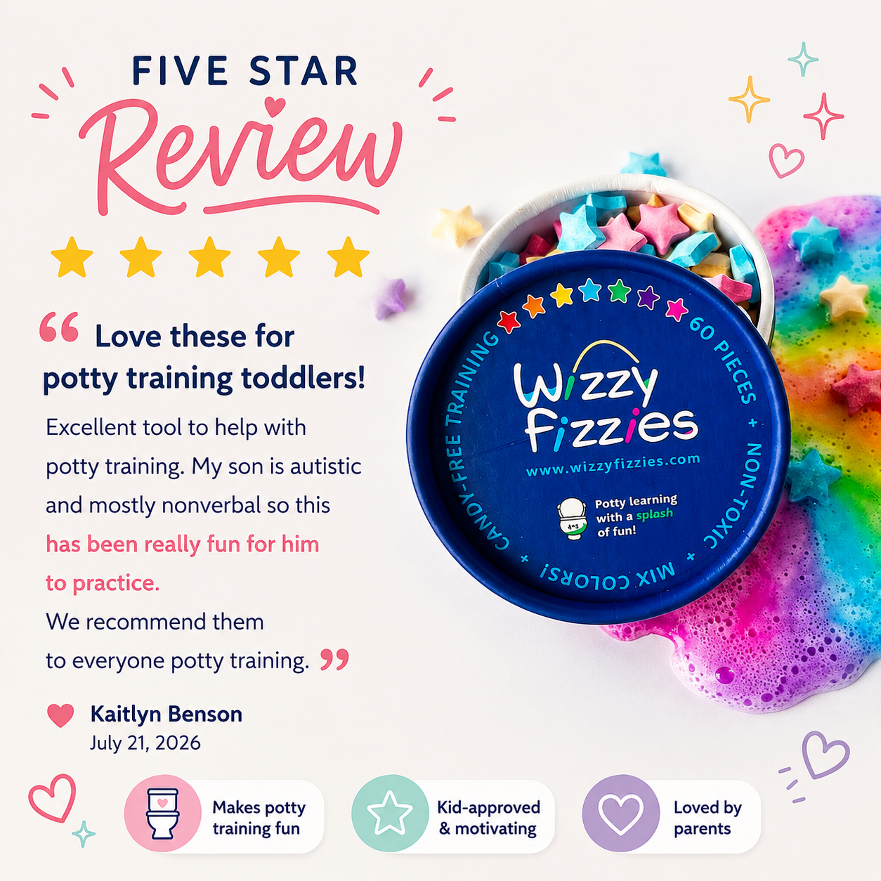 Potty Training Magic Color-Changing Toilet Stars