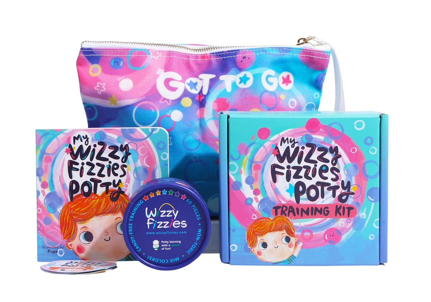 Potty Training Kit with Magic Color-Changing Toilet Stars, Storybook and Travel Bag